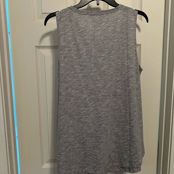Gray Henley button tank - Picture 3 of 5